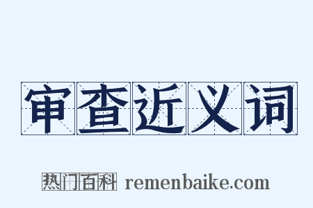 审查近义词是什么意思的图片